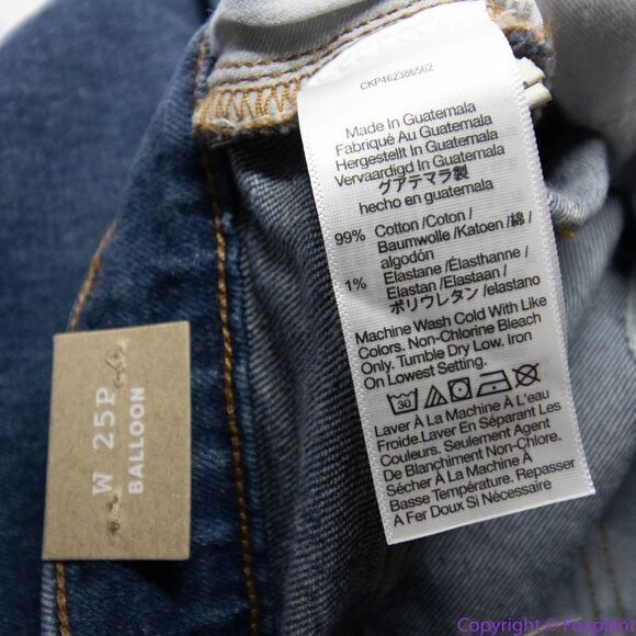 NEW Madewell Petite Balloon Jeans in Ellisboro Wash, P25 - Picture 16 of 16